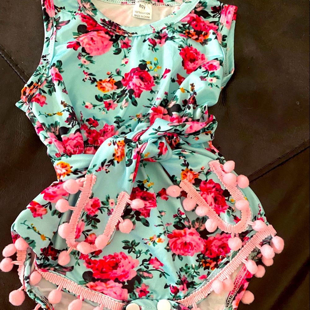 Adorable 12 month old girls romper